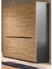 Inn.Furn Kleiderschrank Eiche Artisan, grau 4-türig 180 cm, Schrank mit Soft-Close