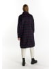 DreiMaster Vintage Damen Übergangsmantel in Karo Dunkelmarine Rot