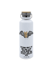Mr. & Mrs. Panda große wasserflasche Fledermaus Flügel mit Spruch in Weiß
