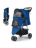 COSTWAY Hundewagen klappbar bis 15 kg in Blau