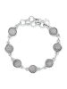 mantraroma 925er Silber - Armbänder (L) 20 cm mit Rosenquarz