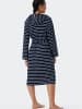 Schiesser Bademantel Feather Terry in navy