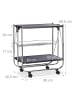 relaxdays Servierwagen in Schwarz - (B)68 x (H)68,5 x (T)40,5 cm
