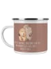 Mr. & Mrs. Panda Camping Emaille Tasse 7. Hochzeitstag Kupferhoc... in Braun Pastell