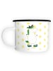 Mr. & Mrs. Panda XL Emaille Tasse Einhorn Joker ohne Spruch in Weiß
