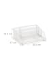 relaxdays Schreibtisch-Organizer in Weiß - (B)25,5 x (H)10,5 x (T)17 cm