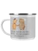 Mr. & Mrs. Panda Kaffeetasse 25. Hochzeitstag Silberne Hochzeit ... in Heather Grey