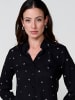 KOROSHI Women's long sleeve printed shirt in SCHWARZ