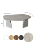 CALICOSY Couchtisch ROCK in Travertin - (W)100  x (H)35  x (L)60 cm