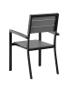 Beliani 6er-Set Gartenstuhl COMO in Grau/Schwarz