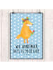 Mr. & Mrs. Panda Bild Fuchs Blumen mit Spruch in Blau Pastell