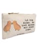Mr. & Mrs. Panda Schminktasche Capybara Liebe mit Spruch in Weiß