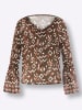 Heine Druckbluse in rotbraun-champagner-bedruckt