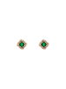 NAEMI Women Earrings in Rose Gold Green