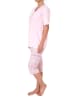 NORMANN Capri Pyjama kurzarm Ethnolook - 44516 in rosa