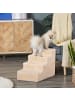 Pawhut Hundetreppe Beige 46L x 35B x 35H cm