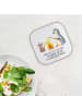 Mr. & Mrs. Panda Untersetzer Glas Pinguin Lagerfeuer mit Spruch in Weiß