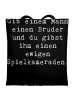 Mr. & Mrs. Panda Tragetasche Bruder Spielkamerad mit Spruch in Schwarz