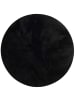 Fellteppich Pearl Rund in schwarz
