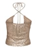 Noisy may Elegantes Partytop mit Glitzer Pailletten und Neckholder in Braun