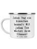 Mr. & Mrs. Panda Becher Emaille Spruch Ein neues Musikinstrument... in Weiß