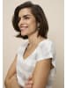 Tamaris V-Shirt in beige-offwhite gestreift