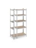 relaxdays 2 x Schwerlastregal in Silber- (B)70 x (H)180 x (T)45 cm