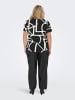ONLY Carmakoma Design Bluse Plus Size Curvy Shirt Übergröße in Schwarz-5