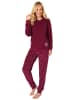 NORMANN Frottee Pyjama Schlafanzug langarm Bündchen - 38859 in rot