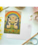 Mr. & Mrs. Panda Postkarte Pinguine Gay Pride Design ohne Spruch in Weiß