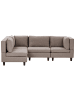 Beliani 3-tlg Modulsofa UNSTAD in Braun/Schwarz