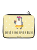 Mr. & Mrs. Panda Federmappe Sommer Hippie Motiv mit Spruch in Gelb Pastell
