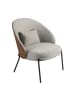 Angel Cerdá Sessel 5184 in Grau / Walnuss / Schwarz – (B)77 x (H)72 x (T)82 cm