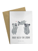 Mr. & Mrs. Panda Grußkarte Koalas Feiern mit Spruch in Weiß