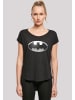 F4NT4STIC Long Cut T-Shirt DC Comics Batman Spot Logo in schwarz