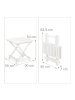 relaxdays Klapptisch in Weiß - (B)50 x (H)50 x (T)50 cm