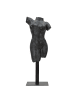 Mauro Ferretti Schwarze Harzskulptur mit Metallsockel, 19 x 17 x 50 cm