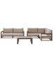 Beliani 3-tlg Sitzgruppe TIMOR in Braun/Grau/Beige