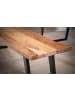 FineBuy Sitzbänk in Braun / Akazie / 120x40x46
