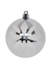 Atmosphera Créateur d'intérieur Set silberner Christbaumkugeln in Silbern, Ø 8 cm