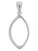 Adeliás Damen Anhänger aus 333 Gold mit Zirkonia in silber