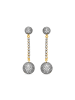Luxenter Ohrringe mit funkelnden Zirkonia-Steinen, 18-Karat-Gold-Finish – Elib