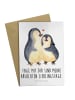 Mr. & Mrs. Panda Grußkarte Pinguin umarmen mit Spruch in Weiß