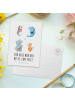 Mr. & Mrs. Panda Postkarte Big Einheit mit Spruch in Weiß