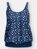 WITT WEIDEN Oversized-Tankini-Top in dunkelblau-getupft