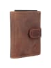 Greenburry Vintage Geldbörse RFID Schutz Leder 10 cm in braun