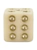 Mauro Ferretti Beige und goldene Harzwürfel, 8x8x8 cm