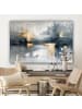 MuchoWow Leinwand bilder Abstrakte Kunst gold grau (BxH)