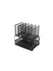 relaxdays Schreibtisch Organizer in Schwarz – (B)35 x (H)36  x (T)24,5 cm