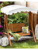 Beliani Gartenschaukel ANDRIA in Braun/Beige - (W) 164 x (H) 188 x (L) 128 cm